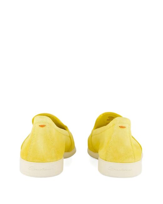 Santoni Yellow Loafers