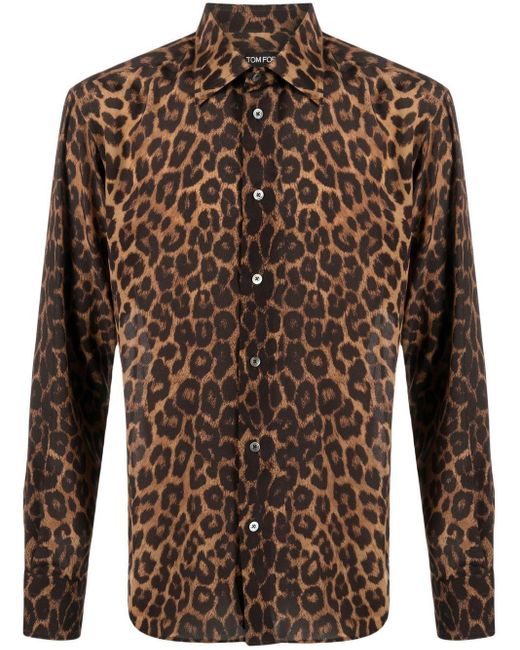 Tom Ford Hemd mit Leoparden-Print in Braun für Herren | Lyst AT