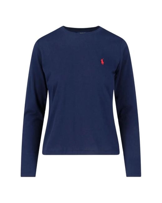 Polo Ralph Lauren Blue Classic-Fit Jersey Long-Sleeve T-Shirt
