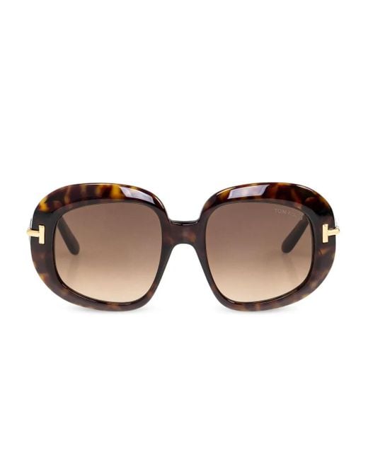 Occhiali Da Sole Icon Round di Tom Ford in Brown