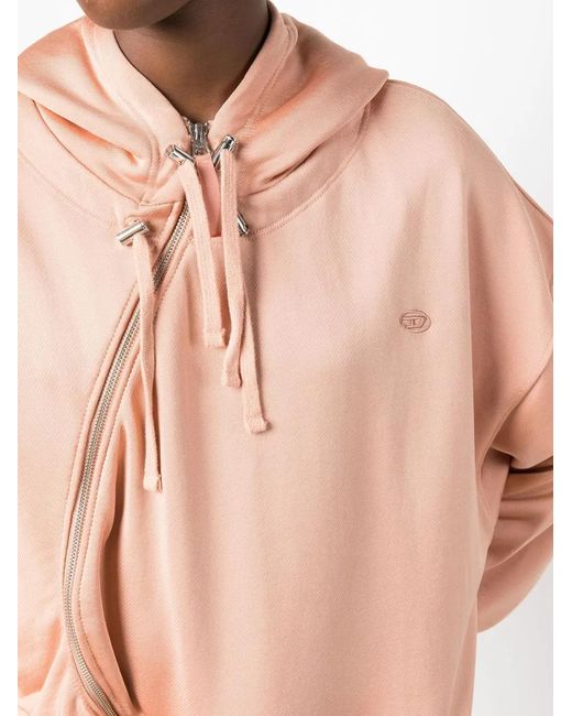 DIESEL Pink D-Abanazip Asymmetric Jumper Dress