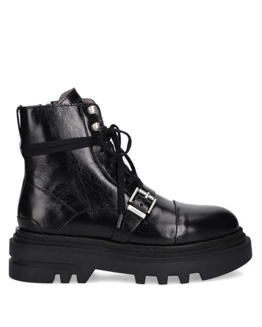 AllSaints Black 55Mm Astriid Buckle Lace-Up Boots
