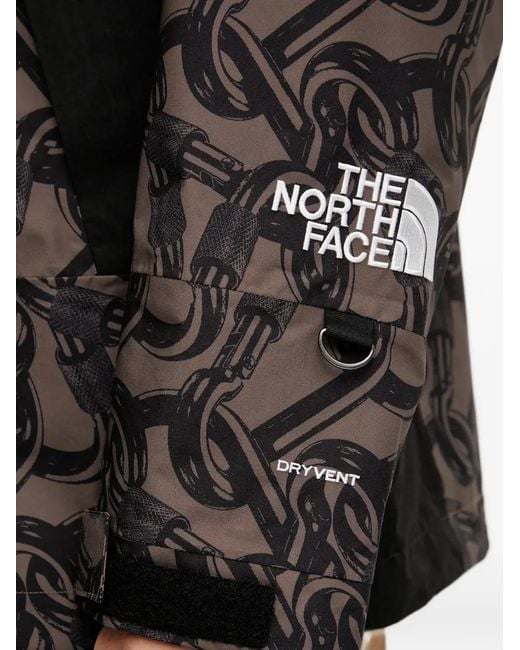 The North Face Black Hooded Printed Jacket for men