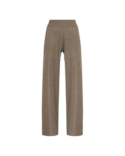 Lisa Yang Natural Drawstring-Waist Straight-Leg Trousers