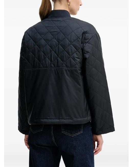 Barbour Blue Quilted Buttoned Jacket