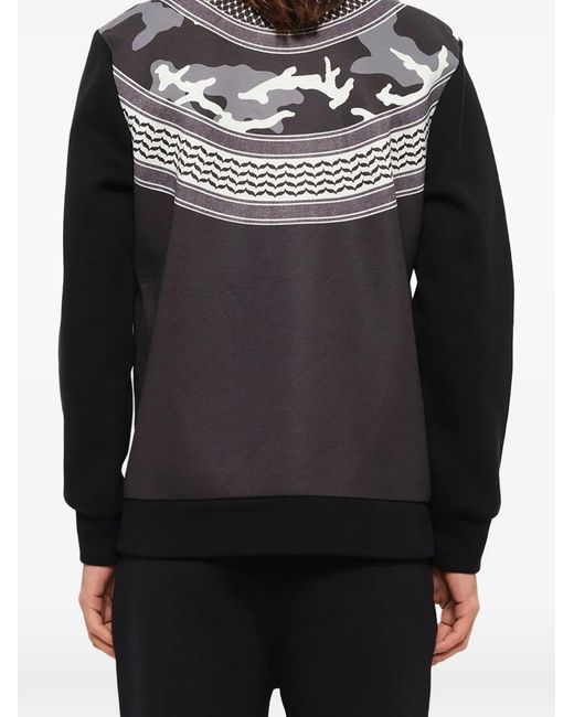 Neil Barrett Gray Camouflage-Print Sweatshirt for men