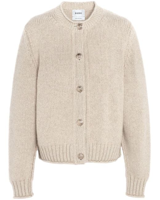 Barrie Natural Chunky Cashmere Cardigan