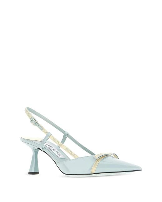 Jimmy Choo White 65Mm Camila Slingback Pointed-Toe Pumps