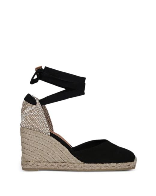 Castaner Black Carina Wedged Espadrilles