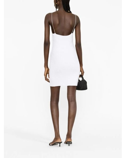 Alexander Wang White Crystal-Embellished Minidress