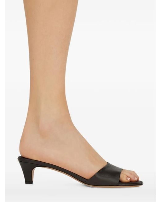 Ferragamo Black Low Heeled Slides