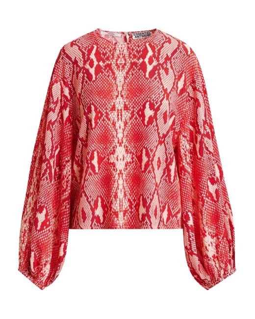 Essentiel Antwerp Inemy ブラウス Red