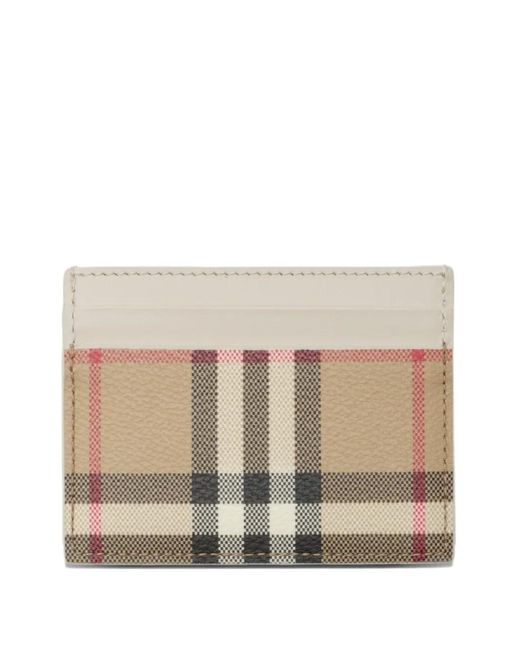 Burberry Natural Check Card Case