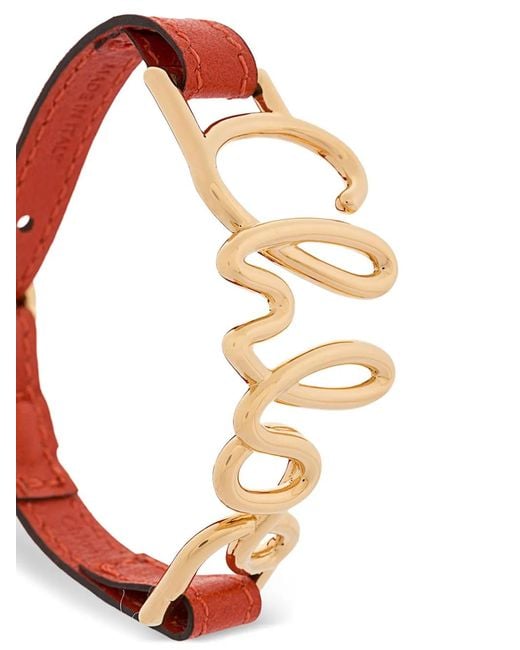 Chloé Red Logo Bracelet