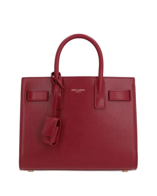 Saint Laurent Red Small Sac De Jour Tote Bag