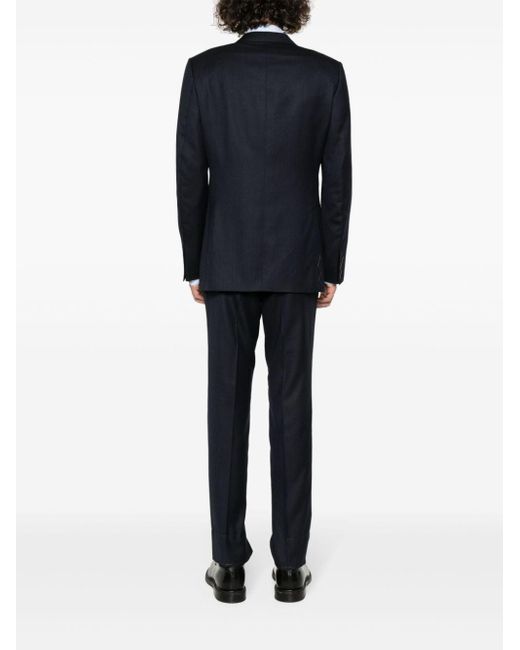 Zegna Blue Single-breasted Cashmere Suit for men
