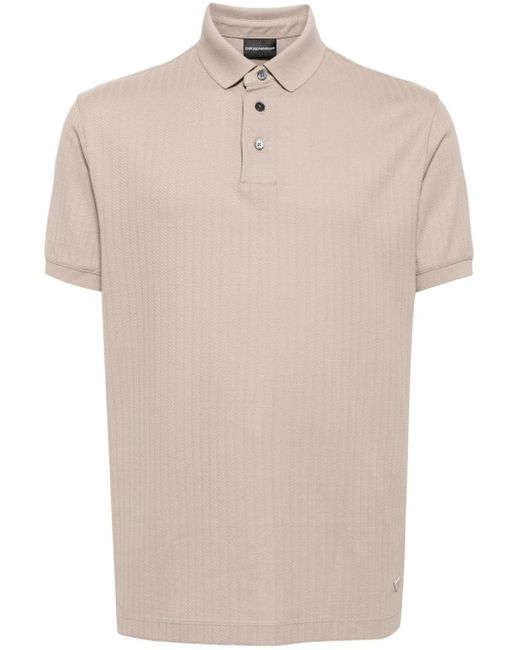 Emporio Armani Natural Short-sleeve Cotton Polo Shirt for men