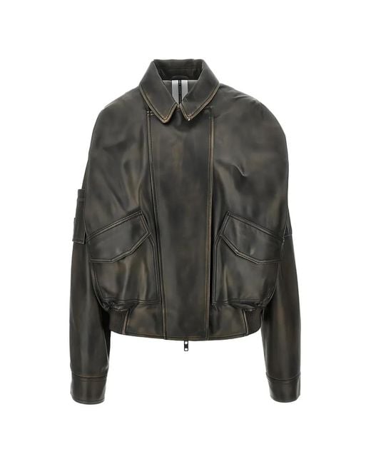 S.W.O.R.D Black Zip-Up Leather Jacket