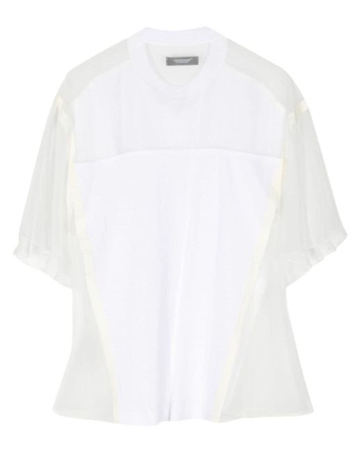 T-shirt en coton à design superposé Undercover en coloris White