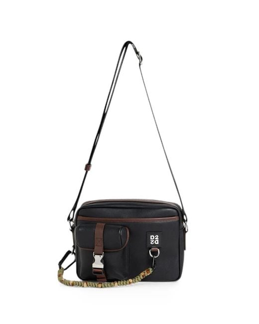 Borsa A Tracolla D2 Upside Down di DSquared² in Black da Uomo