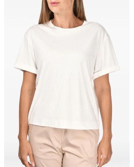 Gran Sasso White Rolled Cuff Top