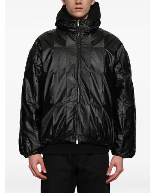 Post Archive Faction PAF Black Cocoon Padded Jacket for men