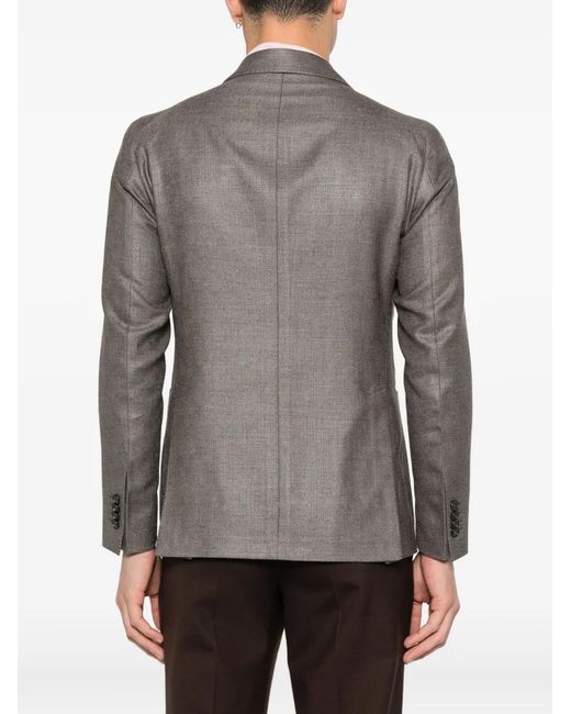 Tagliatore Gray Double-Breasted Blazer for men