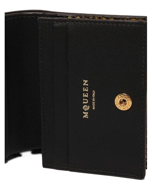 Portafoglio Con Stampa di Alexander McQueen in Black