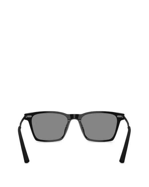 Oliver Peoples Gray Rectangle-Frame Sunglasses