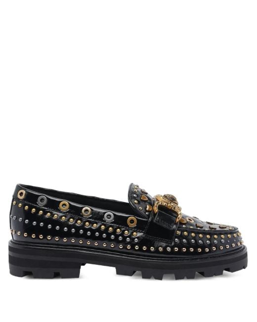 Kurt Geiger Black Mansion Stud Loafers