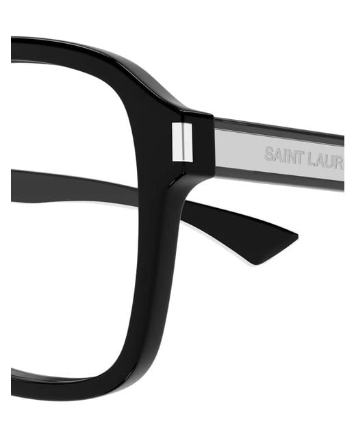 Saint Laurent Black Lunettes De Vue À Monture Pilote for men