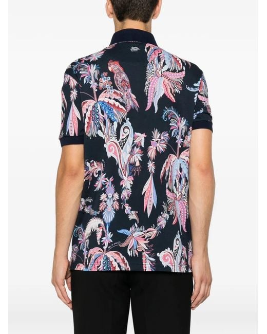 Etro Poloshirt in het Blue voor heren