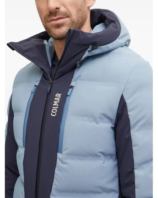 Colmar Ski-Jack Met Capuchon En Vlakken in het Blue voor heren
