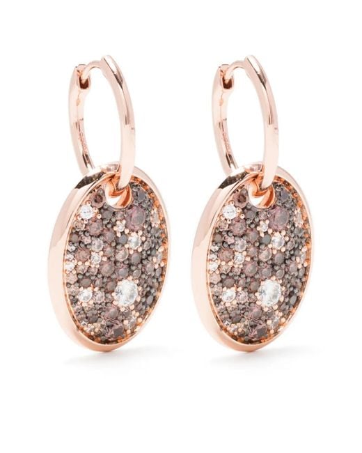 Pendientes Oval Chocolate Apm Monaco de color Pink