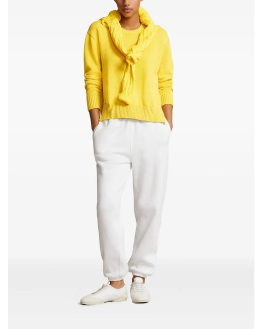 Polo Ralph Lauren Yellow Cotton Long-Sleeve Sweater