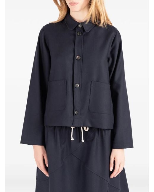 Societe Anonyme Blue Tilda Button-Up Patch-Pocket Jacket