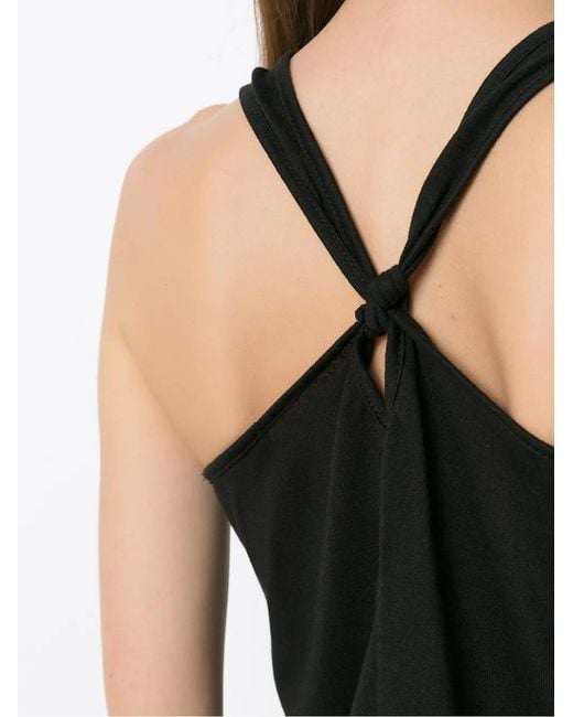 Amir Slama Black Crossover Straps Dress
