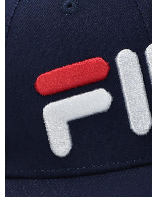 Fila Blue Illa Logo-Embroidered Baseball Cap