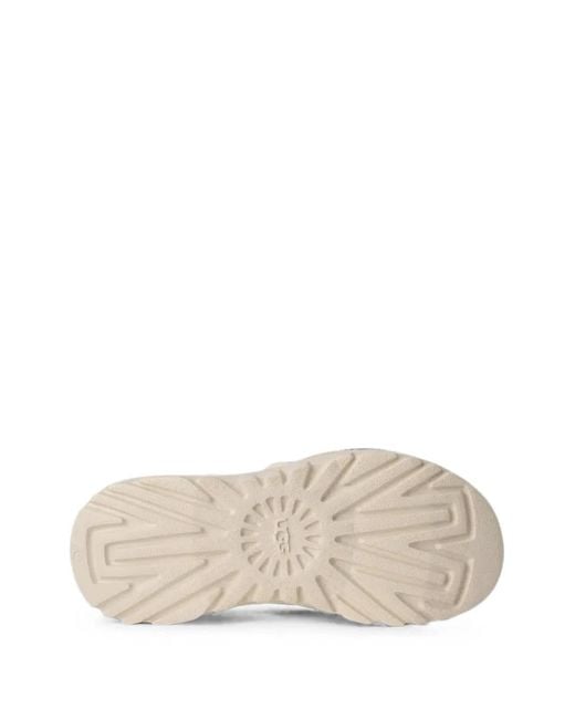Ugg White Peakmod Touch-Strap Mesh-Panel Slides for men