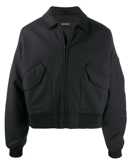 M I S B H V Black Youth Core Bomber Jacket for men