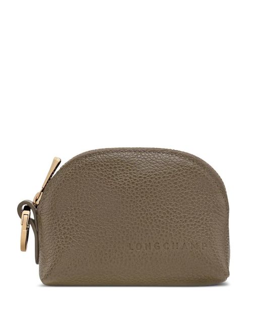 Longchamp Brown The Foulonné Leather Coin Purse