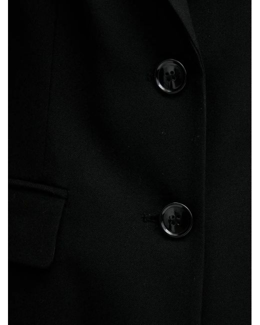 Benetton Black Button-Fastening Blazer