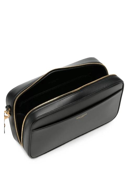 Saint Laurent Black Paris Smooth Leather Clutch Bag for men