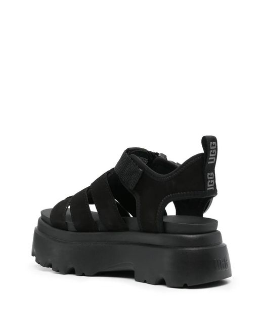 Ugg Black Cora Leather Sandals