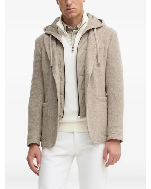 Joop! Natural Hooded Two-Button Blazer for men