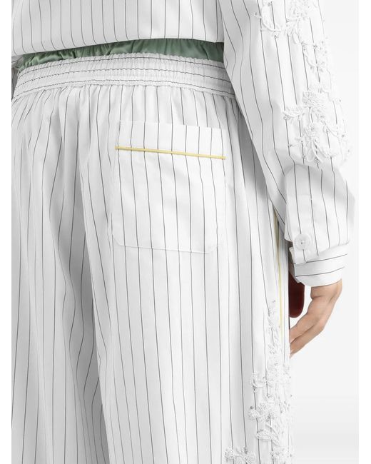 Pantalones vanity con bordado Dolce & Gabbana de hombre de color White