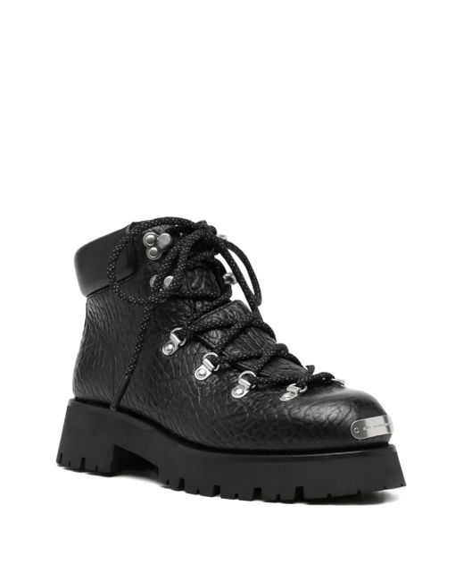 Alexander Wang Black Leather Combat Boots