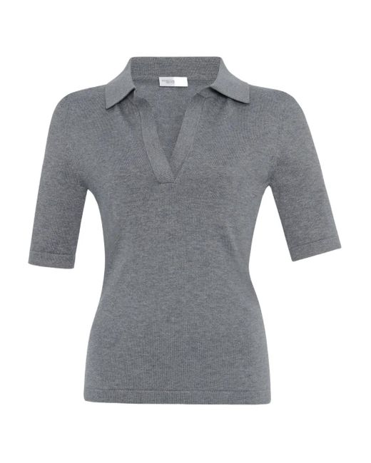 Top sin mangas con cuello pajarita Rosetta Getty de color Gray