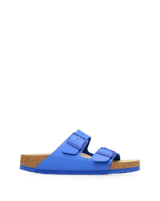 Birkenstock Blue Arizona Buckle-Fastening Slides