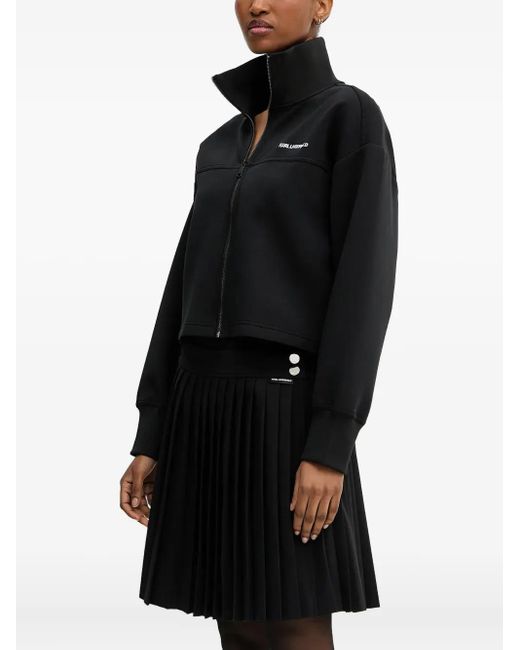 Karl Lagerfeld Sweater Met Geborduurd Logo in het Black